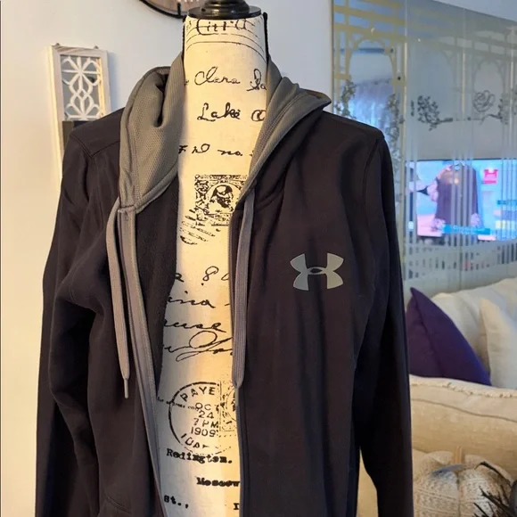 Under Armour Black and Gray Full-Zip Hoodie - Picture 2 of 6